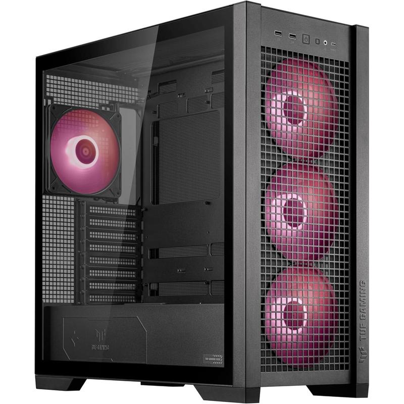 GABINETE ASUS TUF GAMING GT302 ARGB M-ATX BLACK FANS 4 X 140MM